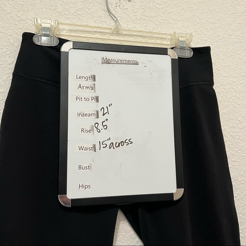 Zella Black Crop Mesh Ankle Stripe Leggings Activewear Pants Womens Size M - Picture 8 of 10